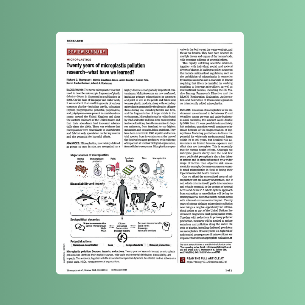 Twenty years of microplastic pollution research - what we learned